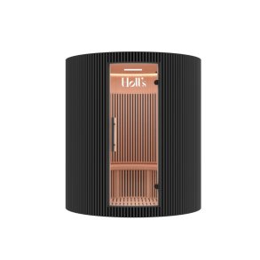 Sauna Moon Infrar&oslash;d Rund 4 pladser Sort Holls